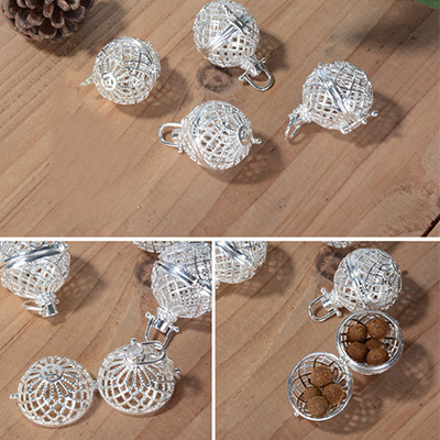 White copper sachet incense cage 3 styles