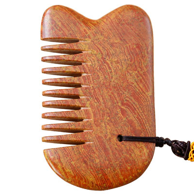 Genuine 5A sibin fugui red bian stone comb